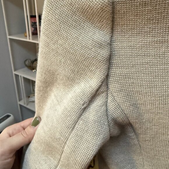 Rag & Bone Bromley Blazer Beige Wool and Brown Lambskin Leather Size XS - Picture 5 of 7